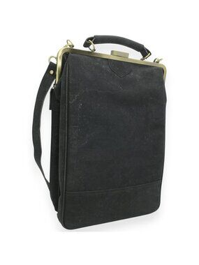 Laflore Paris Bobobark Vegan Black Premium Cork Crossbody Bag Shoulder Purse